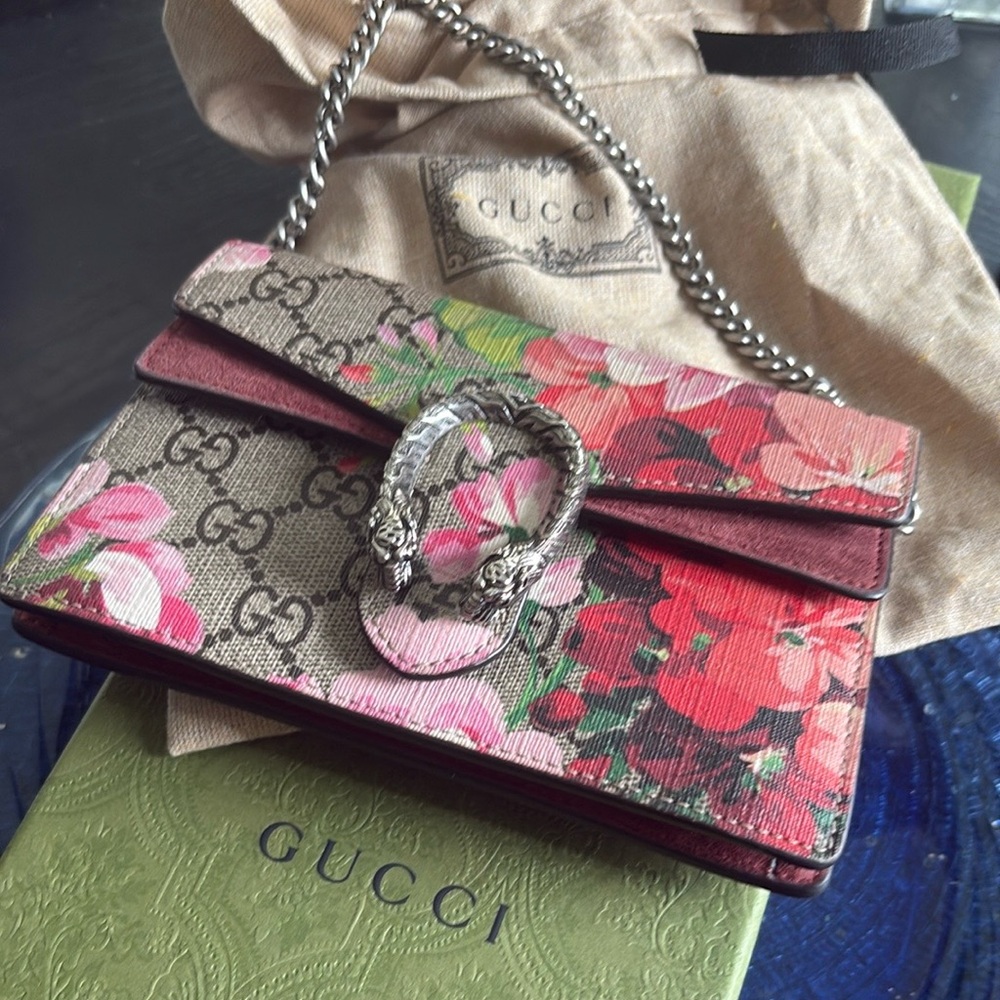 Gucci GG supreme Dyonussious super mini Crossbody Bag with Iconic Monogram